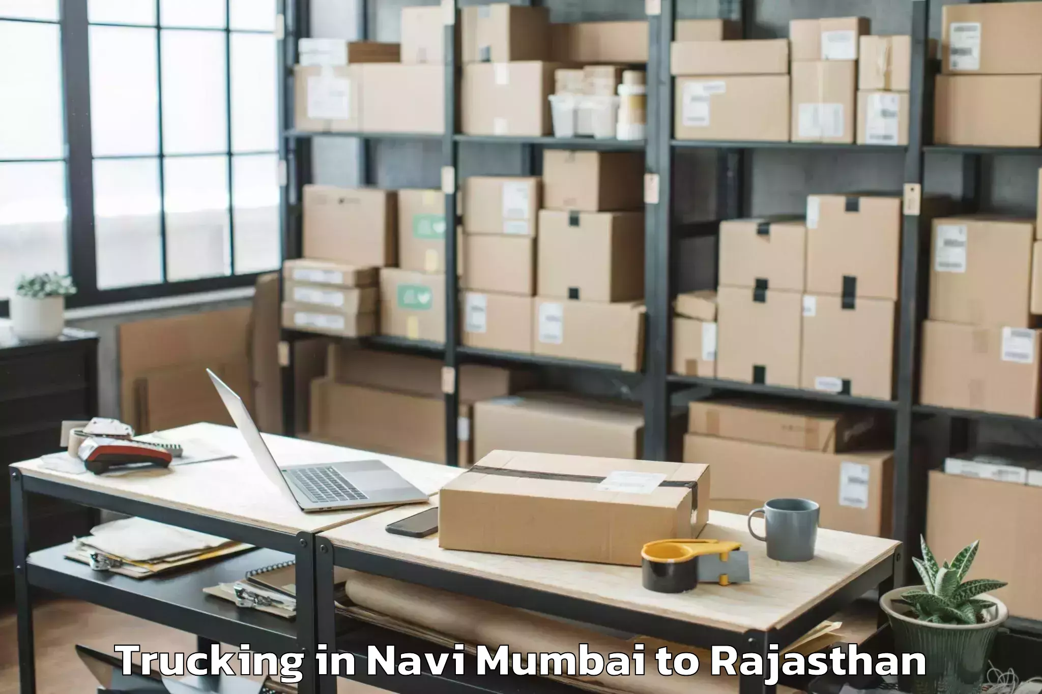 Top Navi Mumbai to Rajsamand Trucking Available